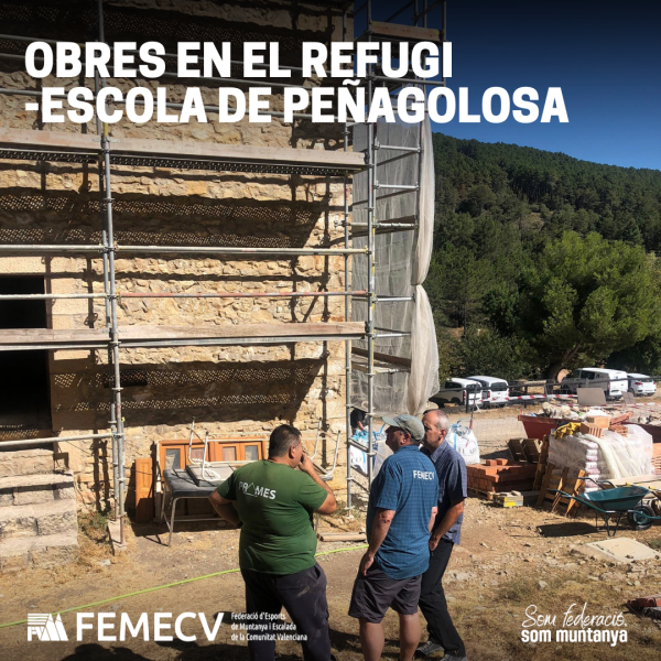 Obres en el refugi -escola de Peñagolosa 