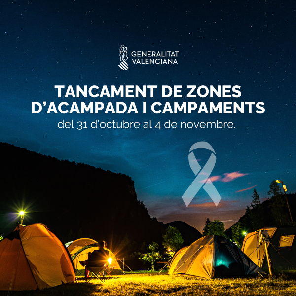 TANCAMENT DE ZONES DE ACAMPADA DANA