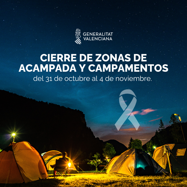 cierre zonas de acampada dana