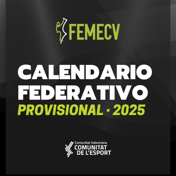 calendario provisional 2025 femecv